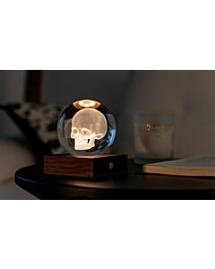Gingko Amber Crystal Light Skull